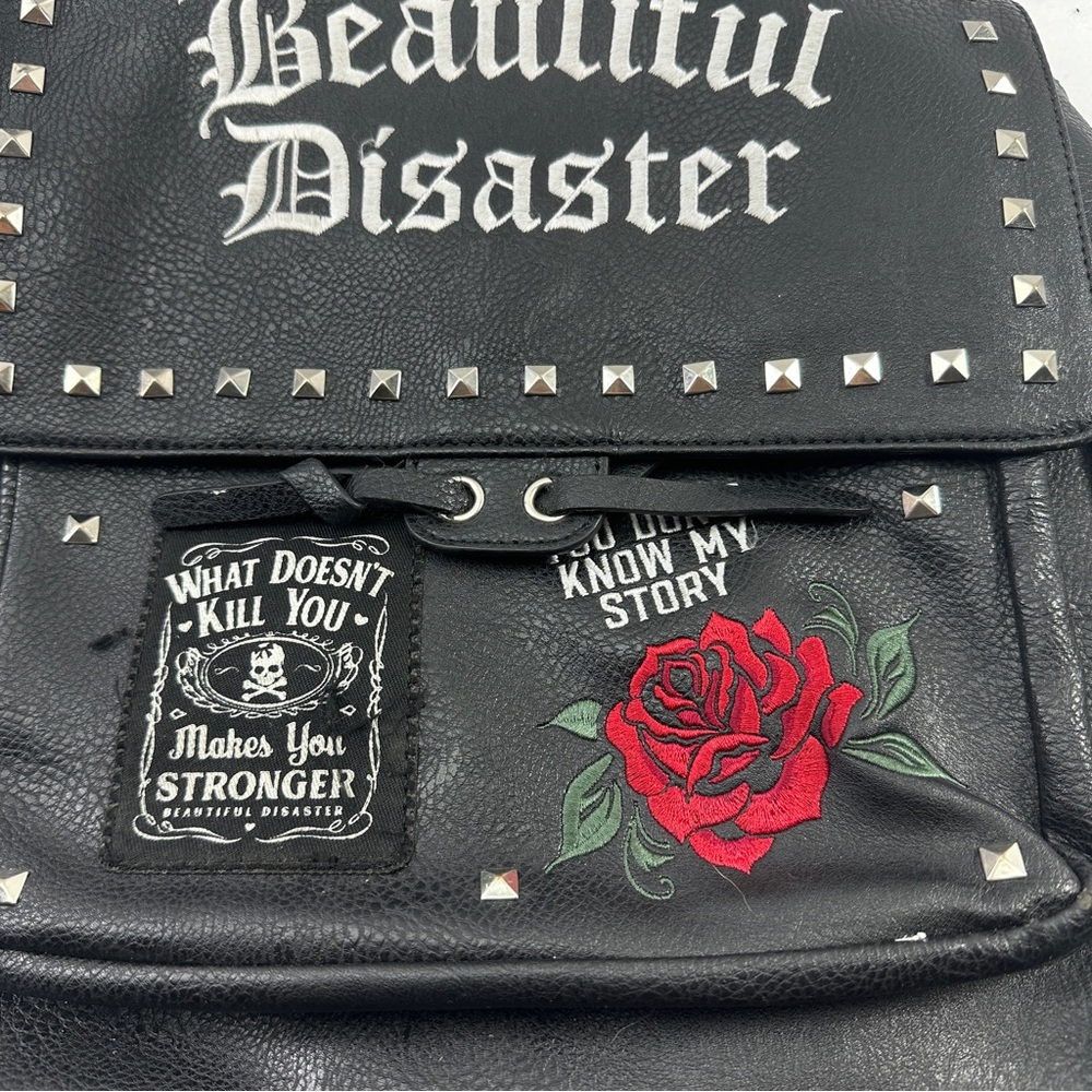 Beautiful Disaster Backpack Gothic Should Bag BD … - image 3